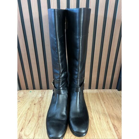 Michael Kors Shoes - Michael Kors black riding leather boots size 10 M